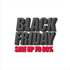 Black Friday sale up 80 percent 3d style