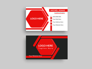 Modern Business Card - Creative and Clean Business Card Template. Elegant luxury clean dark business card Vector illustration
