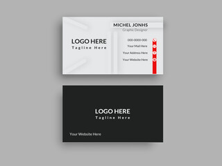 Double-sided creative business card vector design template. Business card for business and personal use. Vector illustration design. Horizontal layout, Print ready