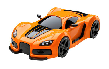 Mini Racer Remote Car on White or PNG Transparent Background.