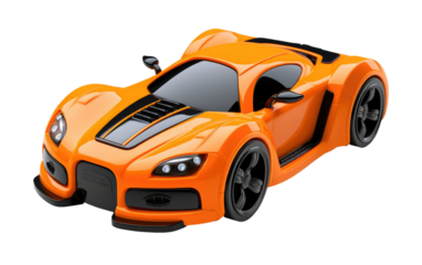 Mini Racer Remote Car on White or PNG Transparent Background.