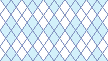 Blue and white seamless geometric pattern argyle background