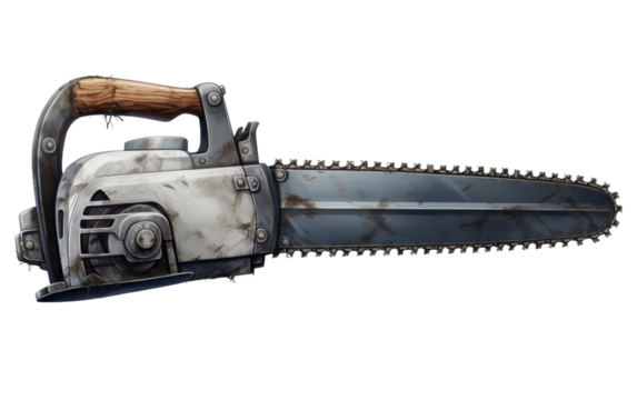 Cutting Tool Saw on White or PNG Transparent Background.