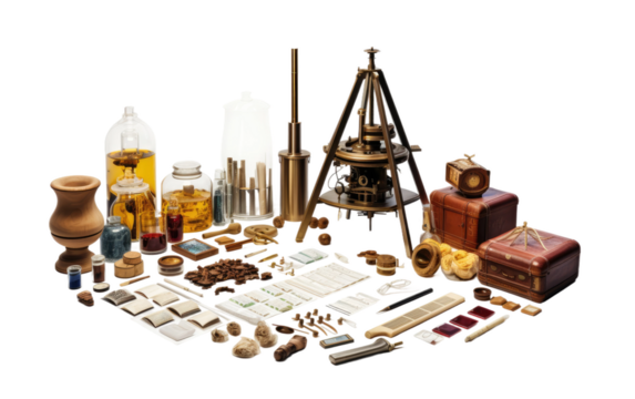 Lab Essentials Science Kit on White or PNG Transparent Background.