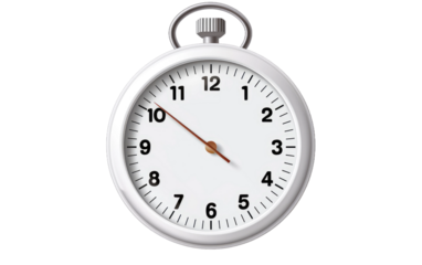 Time Tracker Stopwatch on White or PNG Transparent Background.