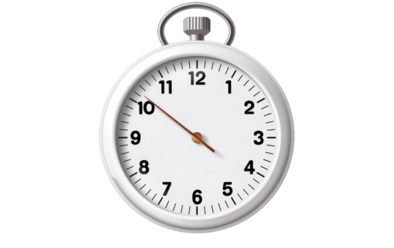 Time Tracker Stopwatch on White or PNG Transparent Background.