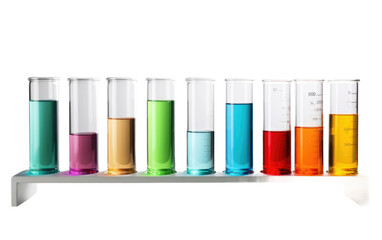 Test Tubes on White or PNG Transparent Background.