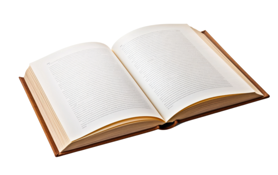 Learning Resource Textbook on White or PNG Transparent Background.