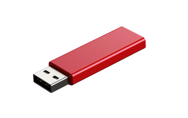 USB Drive for Data Storage on White or PNG Transparent Background.