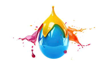 Wet Party Pinata on White or PNG Transparent Background.