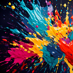 background with abstract representations of paint splatters