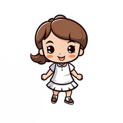 cartoon little girl
