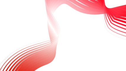 white red flag gradient background abstract wavy tech lines  - obrazy, fototapety, plakaty