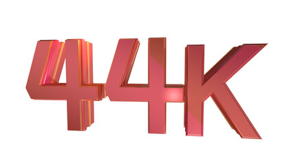 Red 3d number 44K