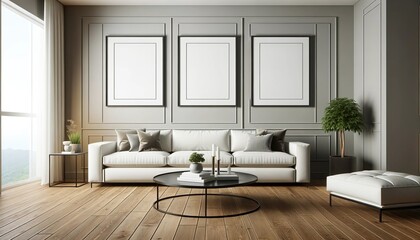 modern living room with sofa