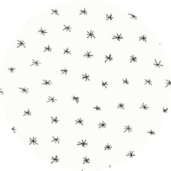 pattern icons Hand drawn marker and ink  circles  snowflakes. - obrazy, fototapety, plakaty