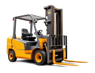 Forklift Isolated on Transparent Background
