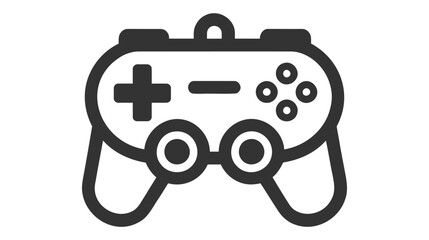 Minimal Gaming Symbol - Stream modern Games - Wireless Controller Icon - Vector