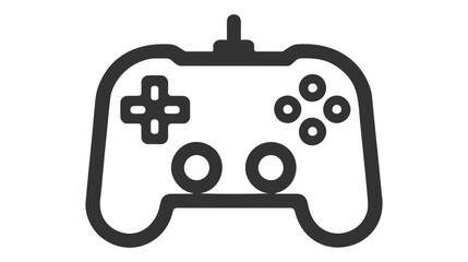 Minimal Gaming Symbol - Stream modern Games - Wireless Controller Icon - Vector