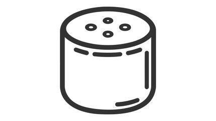 Smart speaker line black icon. Personal voice assistance, talk recognition