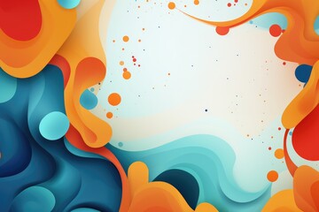 Abstract background with colorful paper cut shapes. abstract background for Opposite Day.  - obrazy, fototapety, plakaty