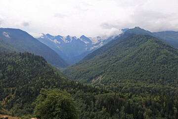 Fototapeta na wymiar Roads in Upper Svaneti, Georgia