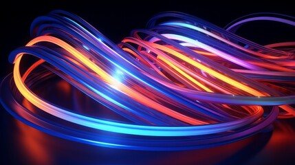 3d image of neon abstract