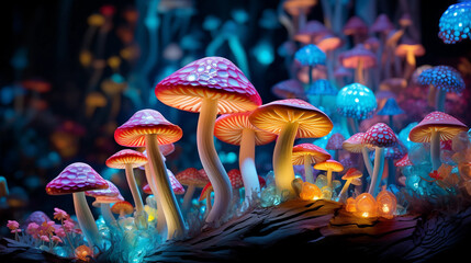 Psychedelic mushrooms wallpaper