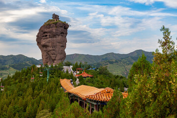 The Two Pagoda Peaks at Chengde in China