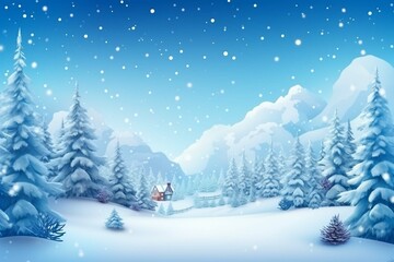 Winter Christmas background, Bright color, 