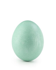 teal easter egg isolated on white background