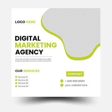Business marketing social media post template design. Business banner for social media post.web banner ads design template.