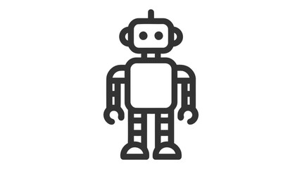 Bot line icon. Vector symbol in trendy flat style on white background. Web sing for design