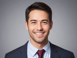 Confident Man in Business Attire Smiling with Confidence