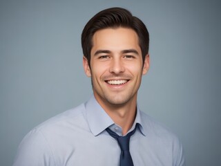 Confident Man in Business Attire Smiling with Confidence