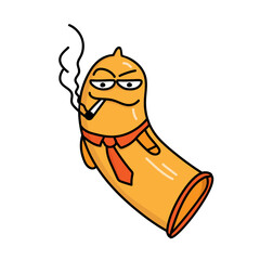funny condom greets and smokes