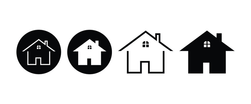 House icon, Web home flat icon for apps, Real estate. Flat style houses symbols for apps and websites on whitr background,
Property Line Icon. Home vector image to be used in web applications,