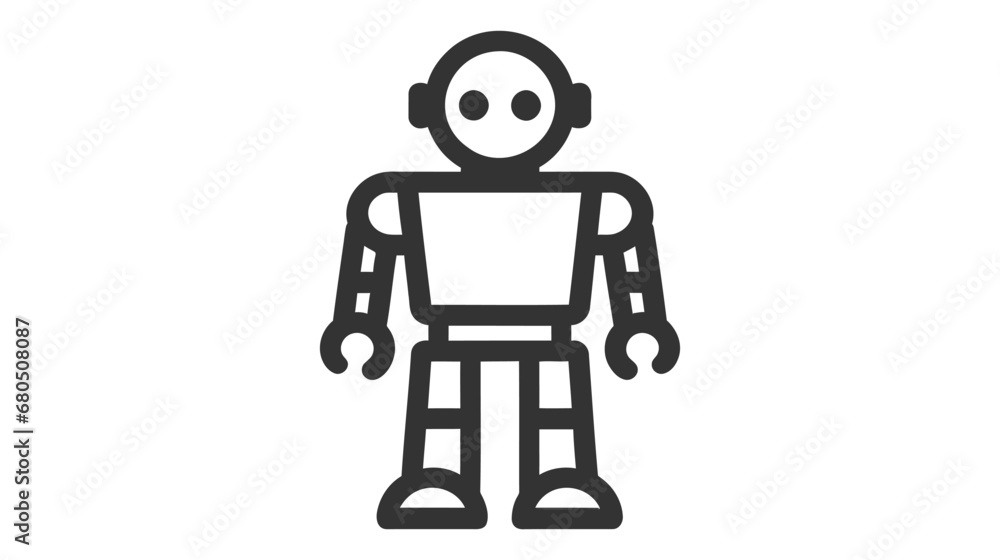 Poster bot line icon. vector symbol in trendy flat style on white background. web sing for design
