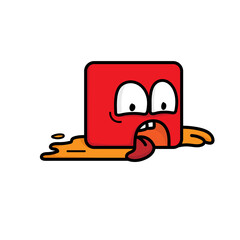 a washcloth with a tongue cleans the floor