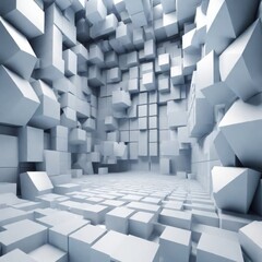 3d rendering abstract cubes background 3d rendering abstract cubes background white abstract interior with smooth cubes. 3d illustration. 3d rendering