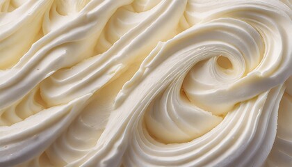 Close-up shot of whipped cream texture.