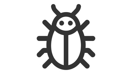 Bug vector icon on white background