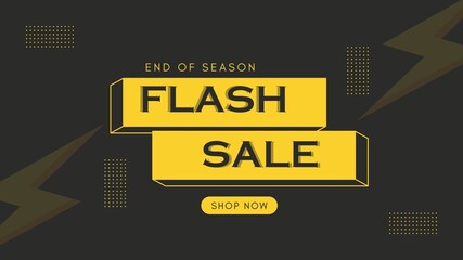 flash sale banner template vector illustrator image - Powered by Adobe