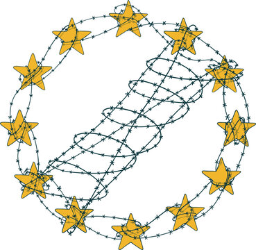 illustration of EU immigration no entry, European Union, prohibition