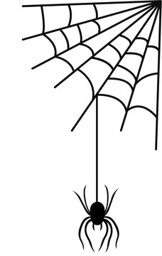 Scary spiderweb of halloween symbol.