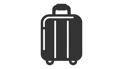 Baggage, luggage line icon, outline vector sign, linear style pictogram isolated on white.
