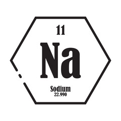 Sodium chemistry icon