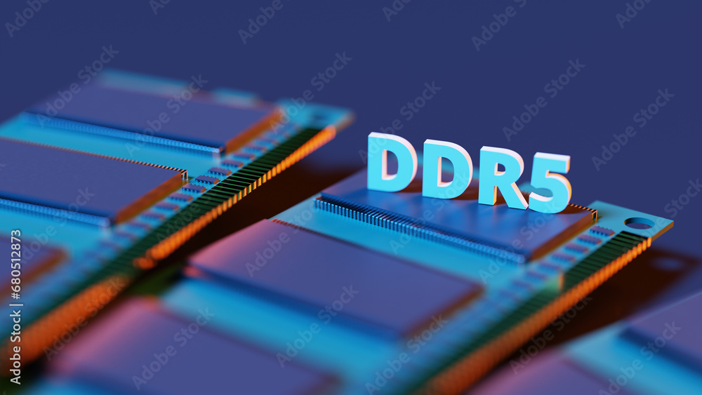 Poster memory parts mounted on a personal computer,3d rendering