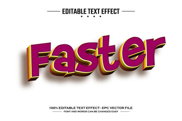 Faster 3D editable text effect template