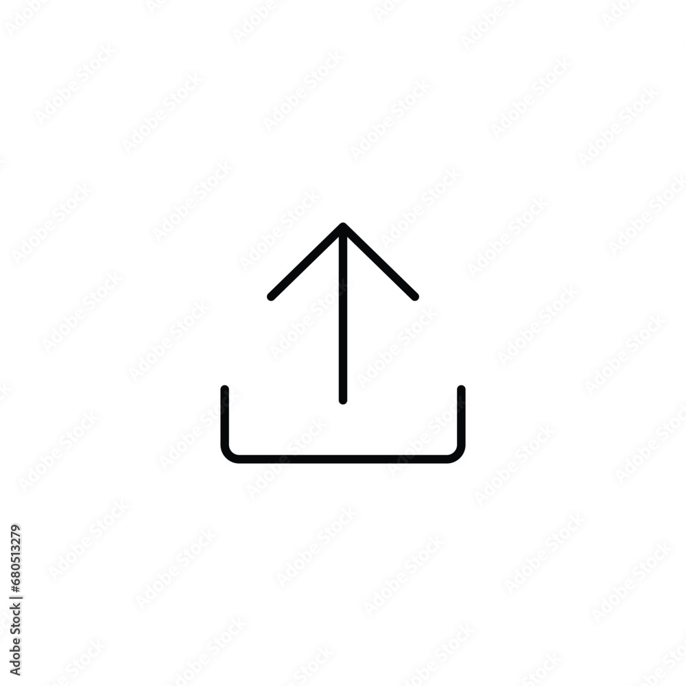 Aufkleber upload icon, upload symbol vector for web